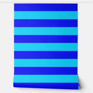 Design der hellblauen und dunkelblauen Streifen Tapete