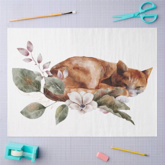 Design der Herbst- und Blumenserie 22 Seidenpapier (Basteln)