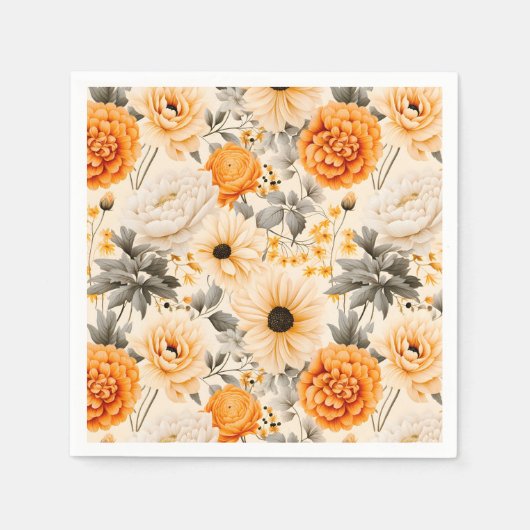 Design der Herbstflorreihe 1 Serviette (Vorderseite)