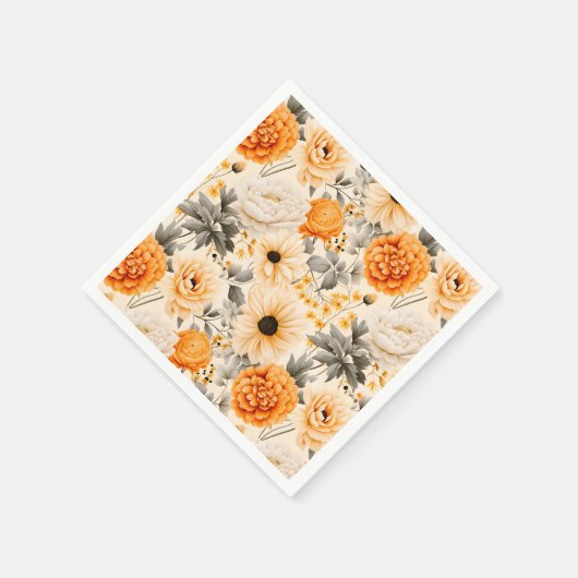 Design der Herbstflorreihe 1 Serviette (Ecke)