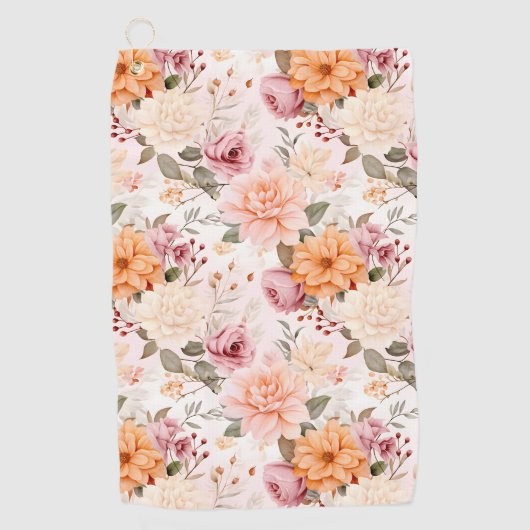 Design der Herbstflorreihe 2 Golfhandtuch (Vorderseite)