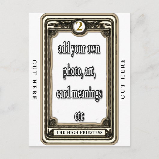 Design der Hochpriestes-Tarot-Karte Postkarte (Vorderseite)
