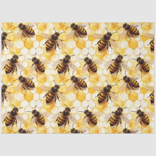 Design der Honeycomb-Bienenreihe 10 Seidenpapier (Vorderseite)