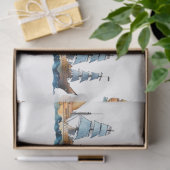 Design der Hübschen Blue Nautical Series 12 Seidenpapier (Geschenk)