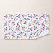 Design der Hummingbirds Pastell Blue Pink Bird Mus Badhandtuch Set (Handtuch)