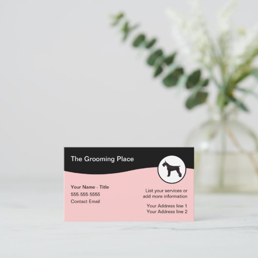 Design der Hunde-Grooming-Salon-Visitenkarte Visitenkarte (Stehend Vorderseite)