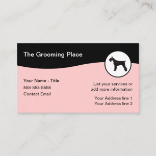 Design der Hunde-Grooming-Salon-Visitenkarte Visitenkarte