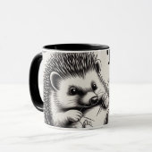 Design: "Der Igel - Naturs Schneider" Tasse (Vorderseite Links)