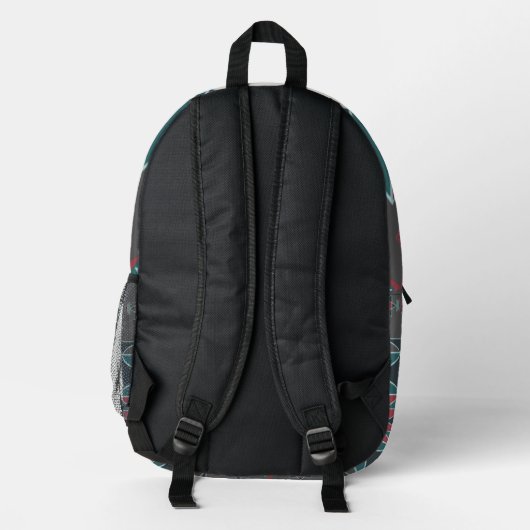 Design der indischen Kunst im Südwesten Bedruckter Rucksack (Rückseite)