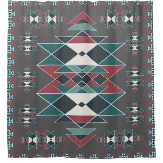 Design der indischen Kunst im Südwesten Duschvorhang (Vorderseite)