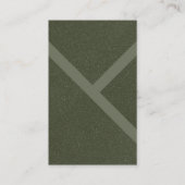 Design der individuell angepassten, moss-grünen Vi Visitenkarte (Vorderseite)