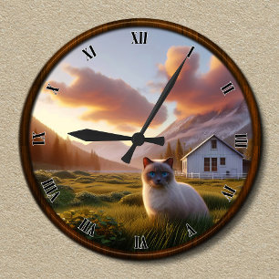 Design der individuell anpassbaren Kabinenuhr Runde Wanduhr