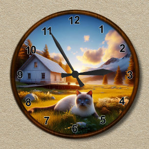 Design der individuell anpassbaren Kabinenuhr Runde Wanduhr