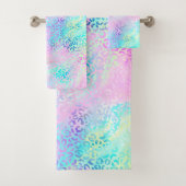 Design der iridescent Leopard-Serie 10 Badhandtuch Set (Insitu)