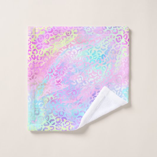 Design der iridescent Leopard-Serie 10 Badhandtuch Set (Waschlappen)