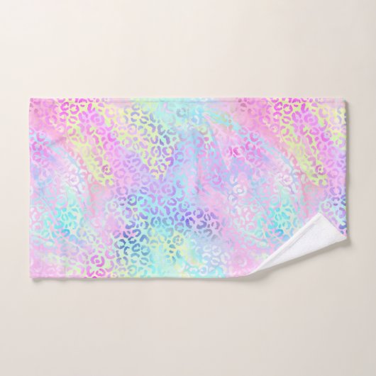 Design der iridescent Leopard-Serie 10 Badhandtuch Set (Handtuch)
