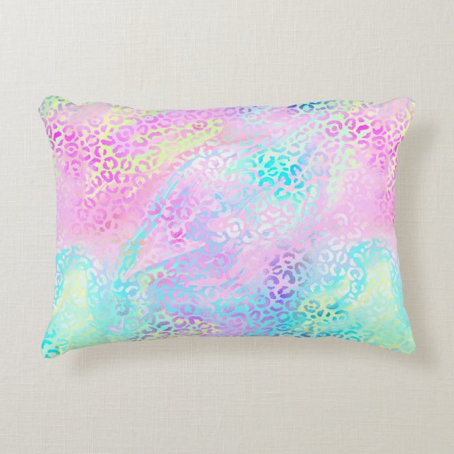 Design der iridescent Leopard-Serie 10 Dekokissen (Vorderseite)