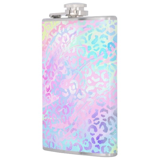 Design der iridescent Leopard-Serie 10 Flachmann (Links)