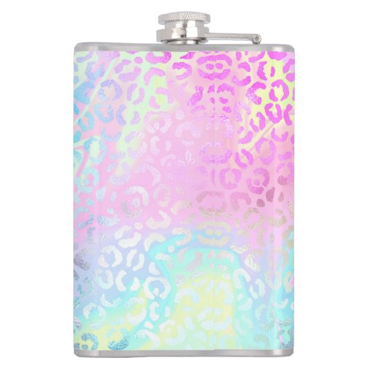 Design der iridescent Leopard-Serie 10 Flachmann (Rückseite)