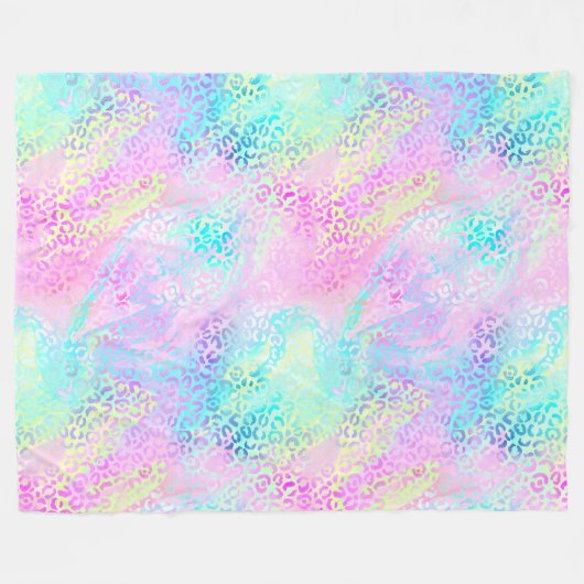 Design der iridescent Leopard-Serie 10 Fleecedecke (Vorderseite (Horizontal))