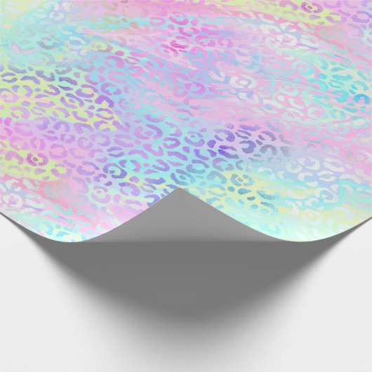 Design der iridescent Leopard-Serie 10 Geschenkpapier (Ecke)
