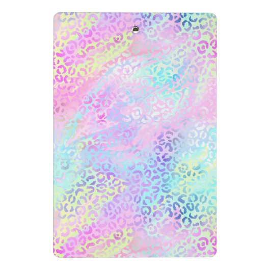 Design der iridescent Leopard-Serie 10 Mini Klemmbrett (Rückseite)