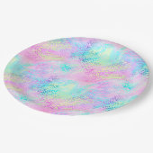 Design der iridescent Leopard-Serie 10 Pappteller (Schrägansicht)