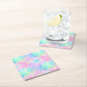 Design der iridescent Leopard-Serie 10 Rechteckiger Pappuntersetzer (Vor Ort)