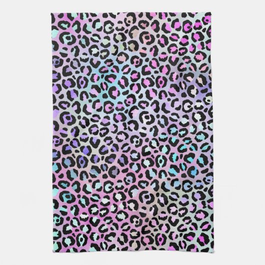 Design der iridescent Leopard-Serie 12 Geschirrtuch (Vertikal)