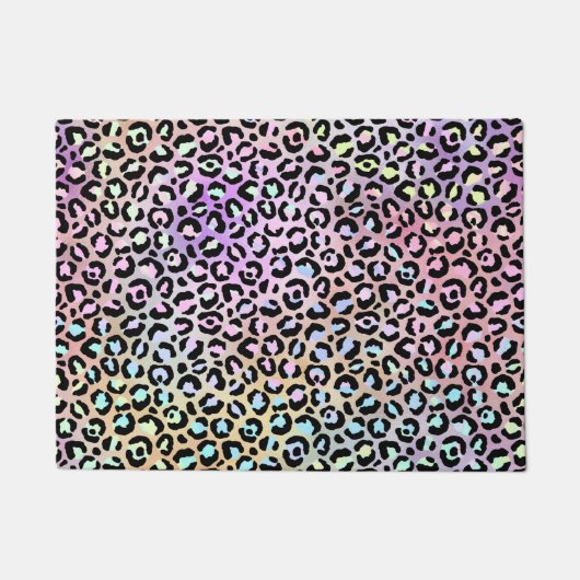 Design der iridescent Leopard-Serie 6 Fußmatte (Vorderseite)