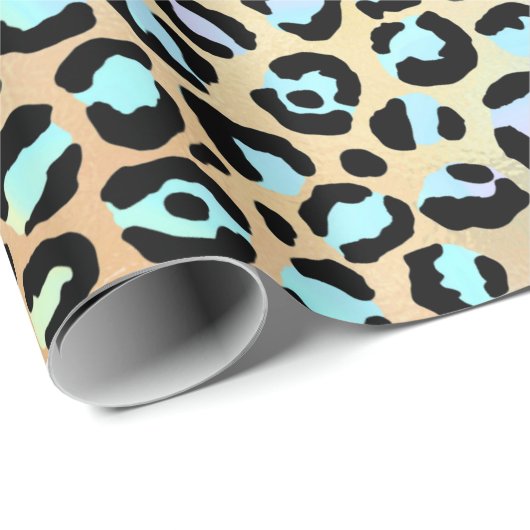 Design der iridescent Leopard-Serie 6 Geschenkpapier (Rolleneckpunkt)