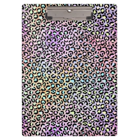 Design der iridescent Leopard-Serie 6 Klemmbrett (Vorderseite)