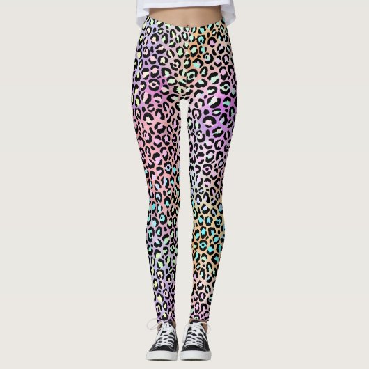 Design der iridescent Leopard-Serie 6 Leggings (Vorderseite)