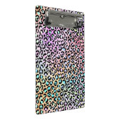 Design der iridescent Leopard-Serie 6 Mini Klemmbrett (Schrägansicht)