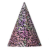 Design der iridescent Leopard-Serie 6 Partyhütchen (Rückseite)