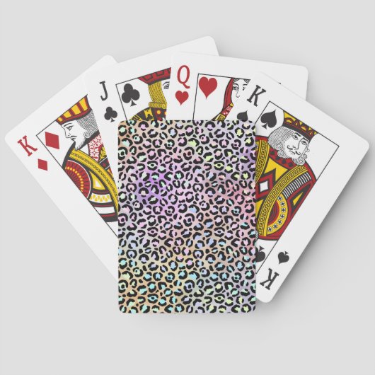Design der iridescent Leopard-Serie 6 Spielkarten (Rückseite)