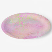 Design der irideszierenden Leopard-Serie 1 Pappteller (Schrägansicht)