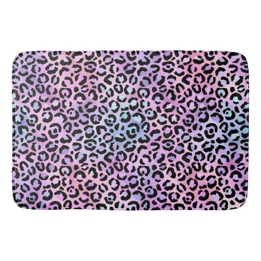 Design der irideszierenden Leopard-Serie 4 Badematte (Vorderseite)