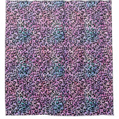 Design der irideszierenden Leopard-Serie 4 Duschvorhang (Vorderseite)