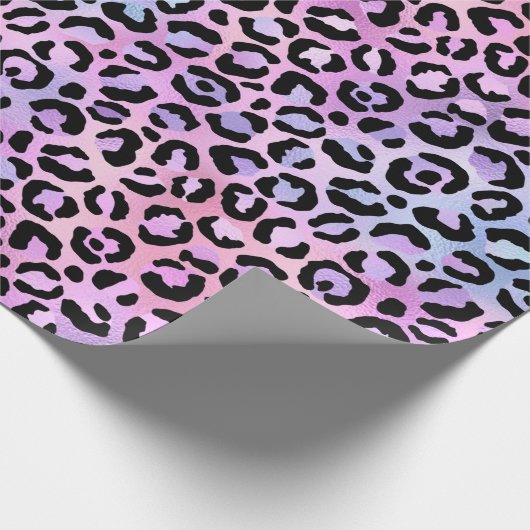 Design der irideszierenden Leopard-Serie 4 Geschenkpapier (Ecke)