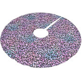 Design der irideszierenden Leopard-Serie 4 Polyester Weihnachtsbaumdecke (Schrägansicht)