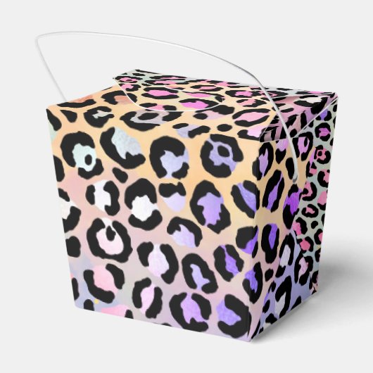 Design der irideszierenden Leopard-Serie 7 Geschenkschachtel (Rückseite)