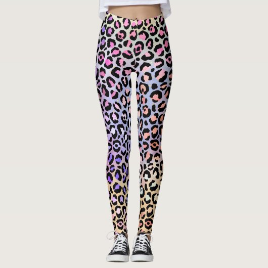 Design der irideszierenden Leopard-Serie 7 Leggings (Vorderseite)