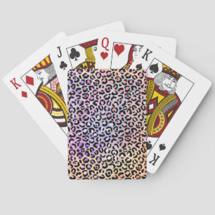 Design der irideszierenden Leopard-Serie 7 Spielkarten