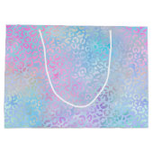 Design der irideszierenden Leopard-Serie 9 Große Geschenktüte (Rückseite)