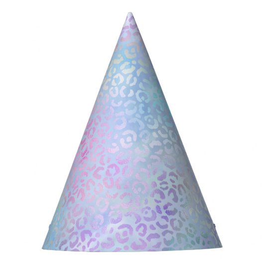 Design der irideszierenden Leopard-Serie 9 Partyhütchen (Vorderseite)