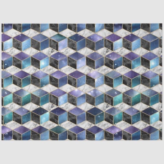 Design der isometrischen Galaxy-Serie 12 Seidenpapier (Vorderseite)