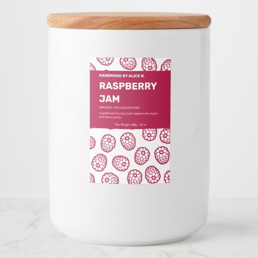 Design der Jam Jar Label-Verpackung Lebensmitteletikett (Vorderseite)
