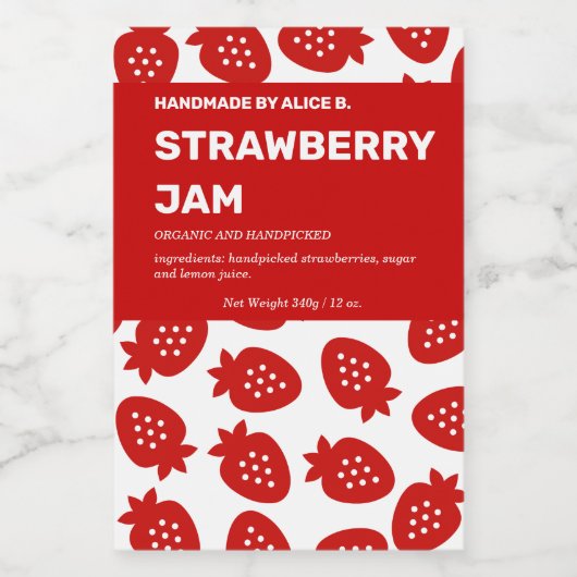 Design der Jam Jar Label-Verpackung Lebensmitteletikett (Einzelnes Label)