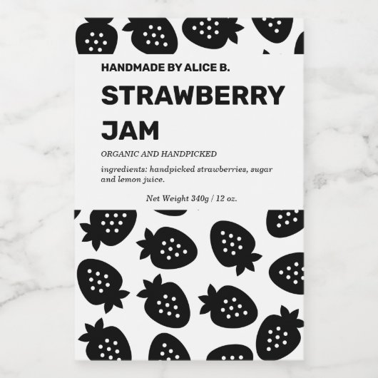 Design der Jam Jar Label-Verpackung Lebensmitteletikett (Einzelnes Label)